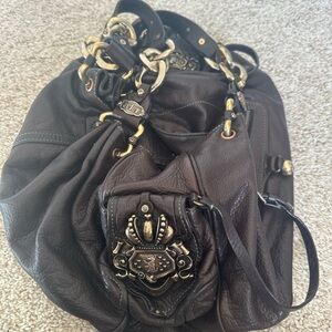 Rare Juicy Couture Leather Crown Crest Chain Bag Y2K Vintage